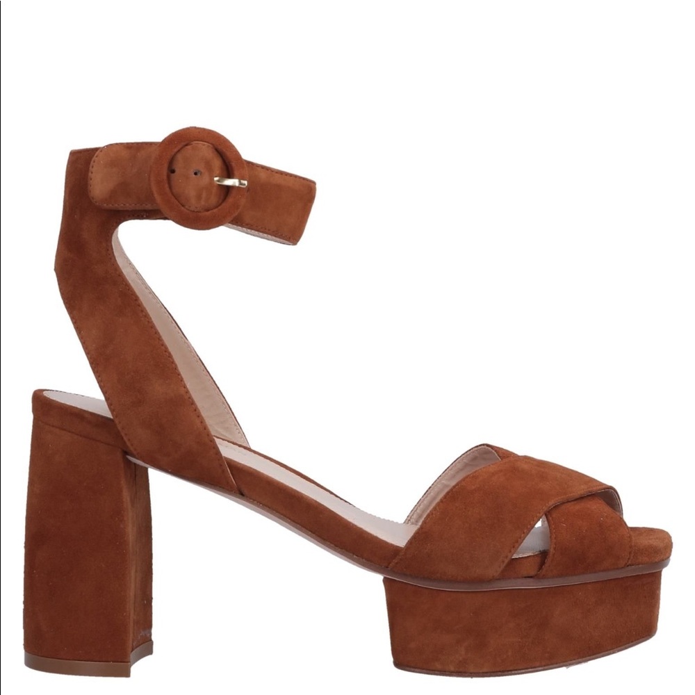 Stuart Weitzman suede platform sandal